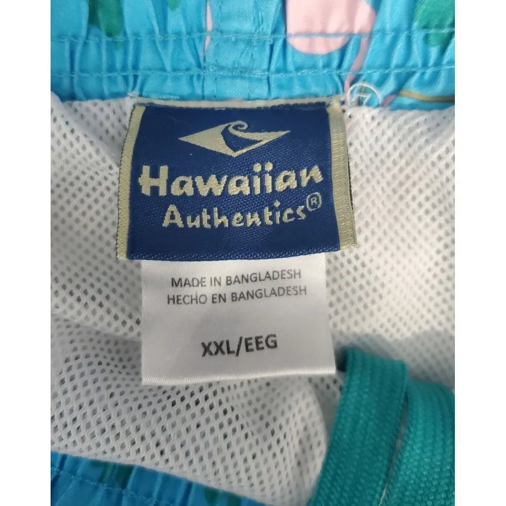 Hawaiian Authentics Swim Trunks/Shorts XXL Lined Flamingos‎